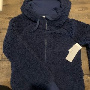 NWT Zella Fuzzy Fleece Jacket